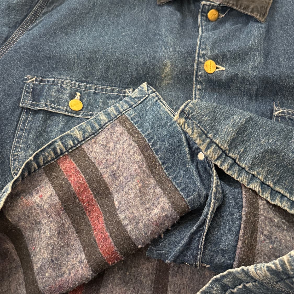 90’s Carhartt 8LC denim chore jacket 상품이미지9