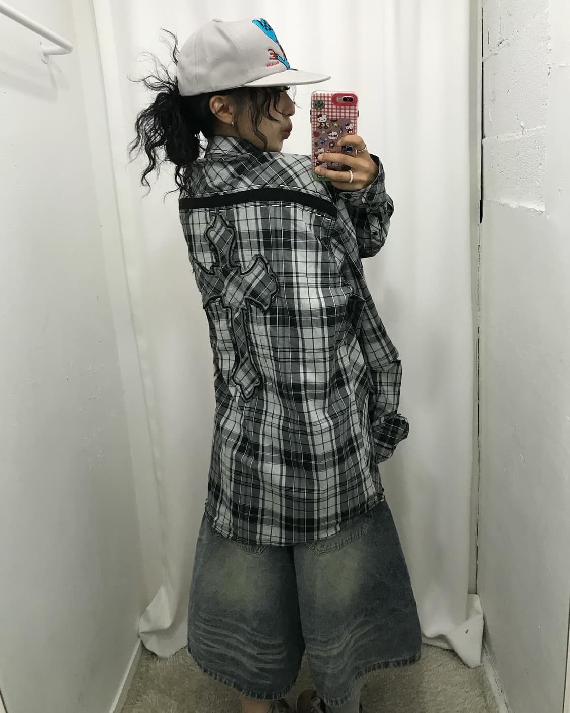 Check Pattern Embroidery Shirt 상품이미지5
