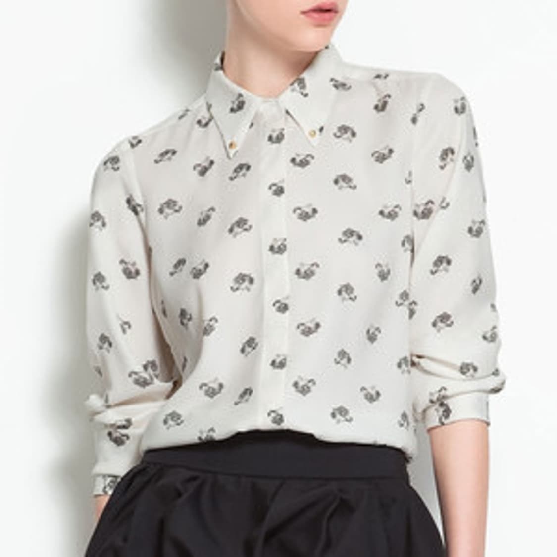 자라 패턴 프린트 블라우스 새제품 상품이미지1