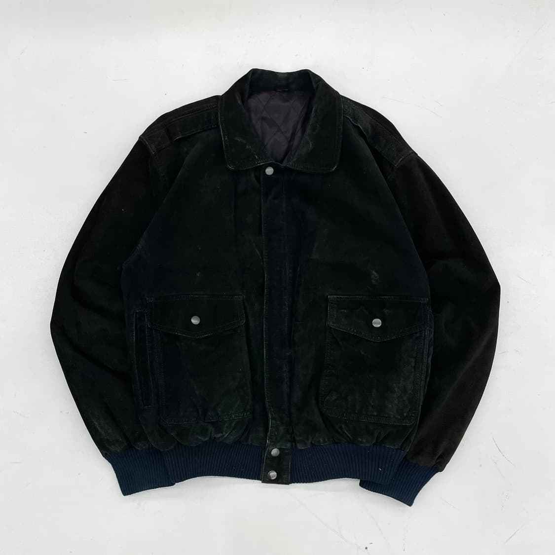 조르지오 아르마니 90s 리얼레더 봄버 가죽 자켓 상품이미지3