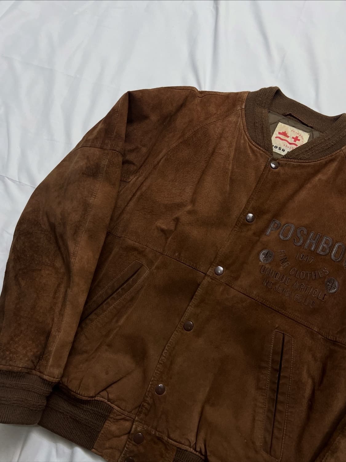 80s 포쉬보이 스웨이드 가죽 자켓 상품이미지8