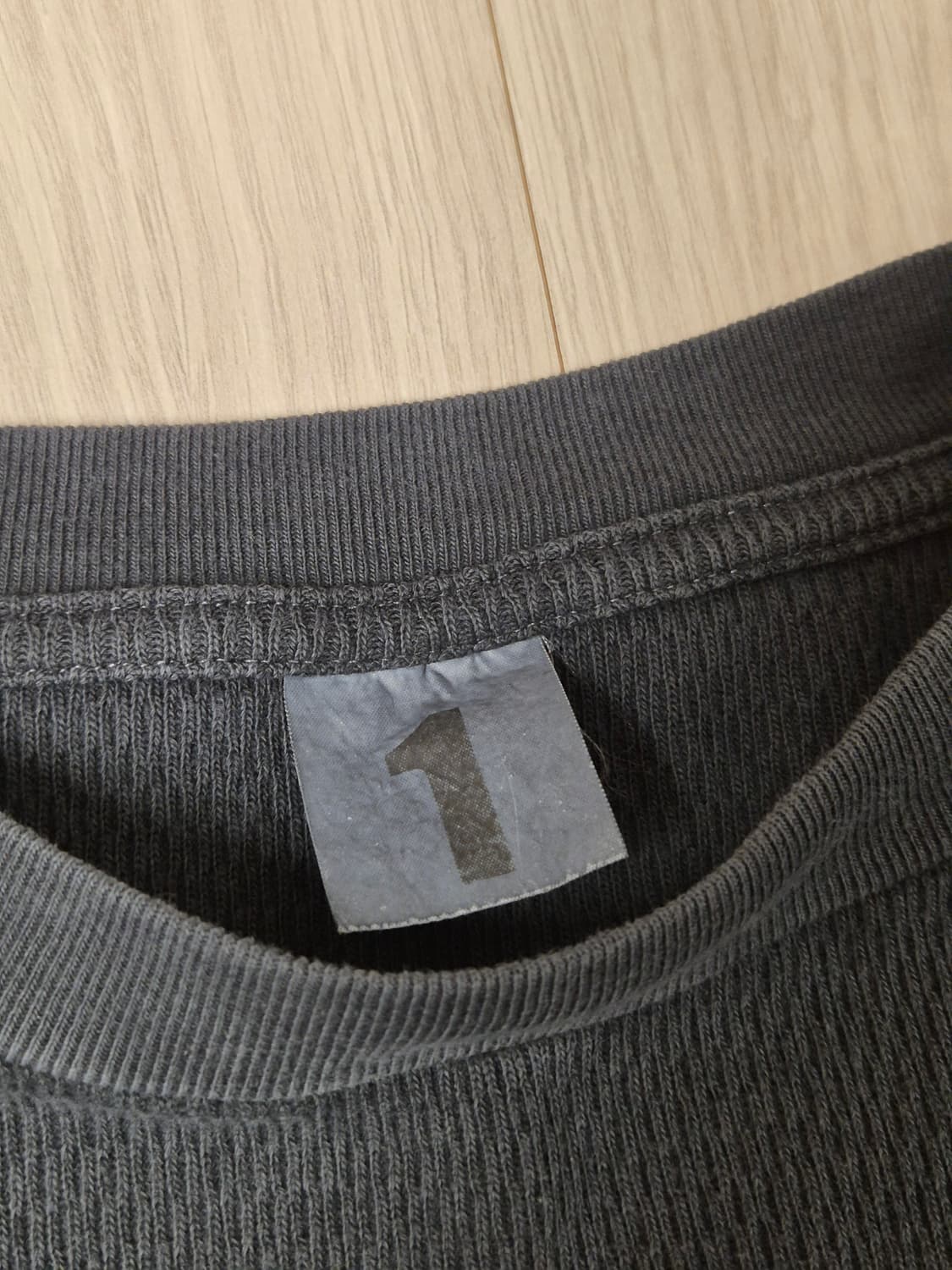 도넛리벤지 no no no rip sl 와플 롱슬리브 블랙 (1) 상품이미지5