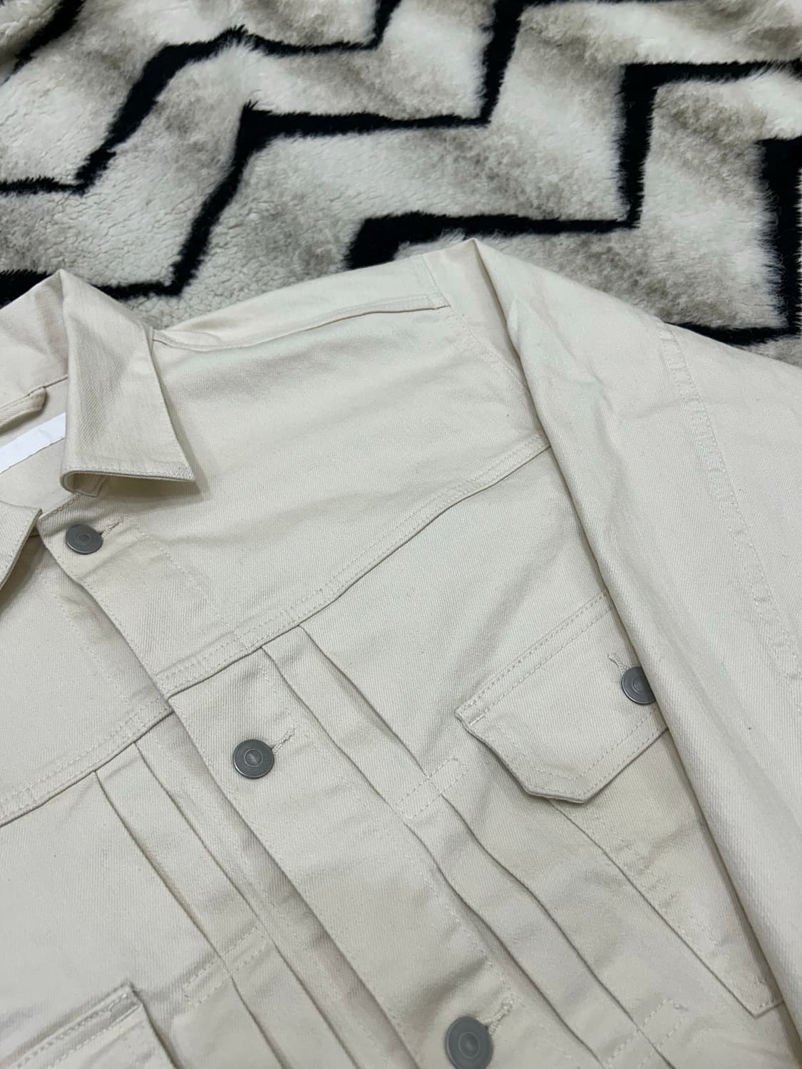 [XL]유니클로 데님 트러커 자켓/아이보리 상품이미지1