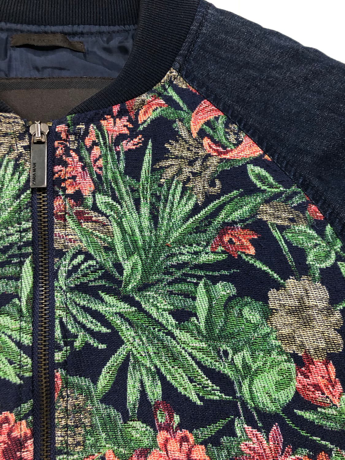 자라 남성 블랙태그 자카드 블라워 데님 블루종 자켓 _ M 상품이미지2