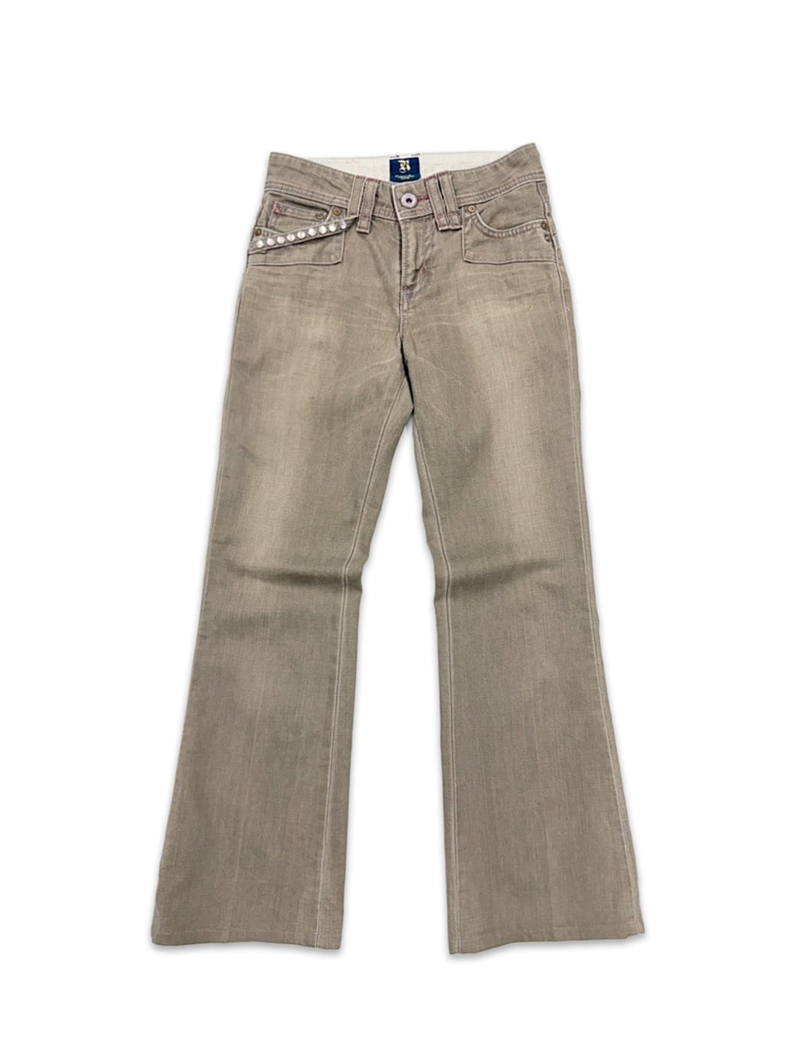 빈티지 EDWIN 베이지핑크 로루라이즈 부츠컷 팬츠 상품이미지1