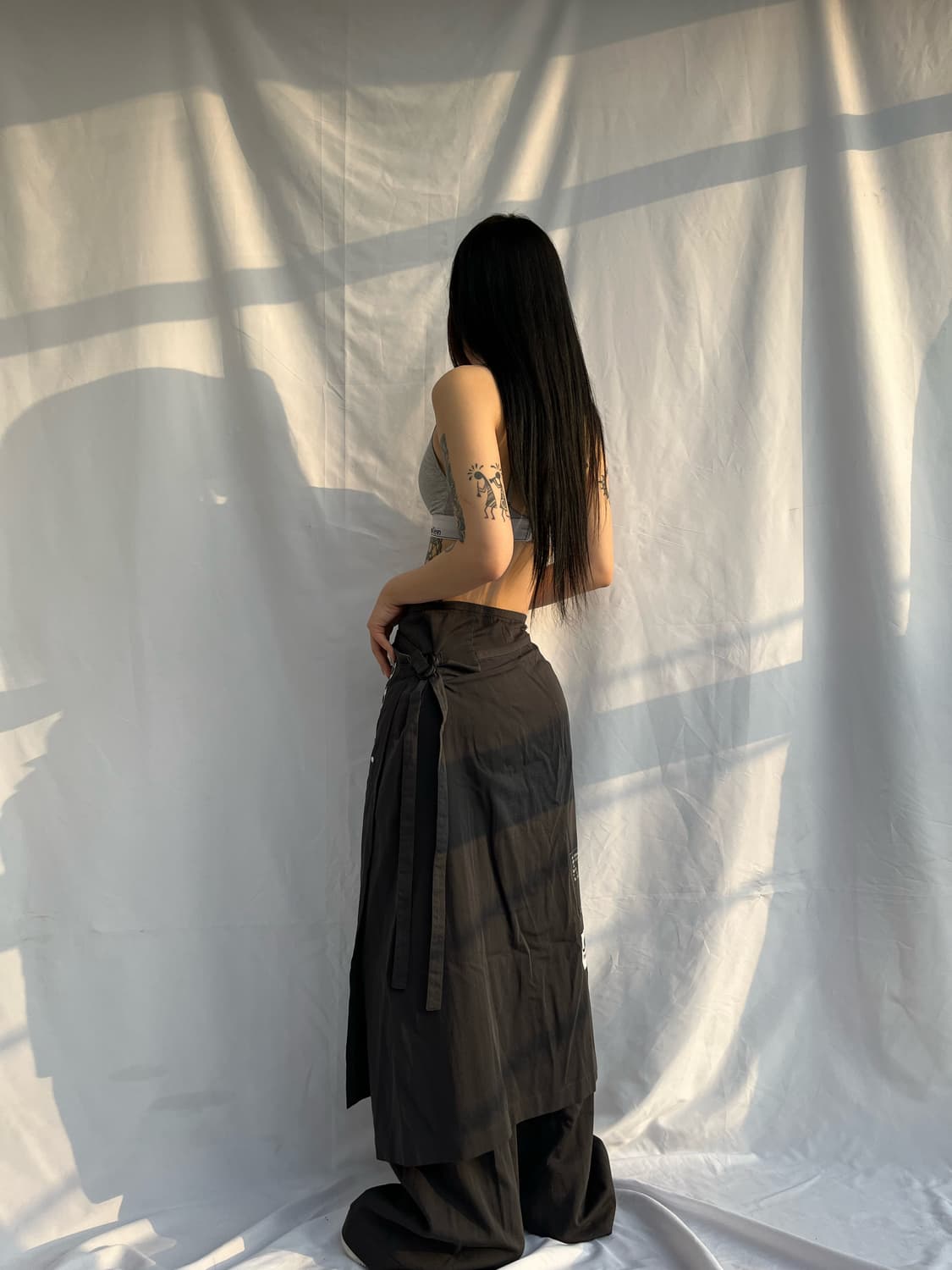 혜인서 랩 스커트 레이어드 와이드팬츠 상품이미지10