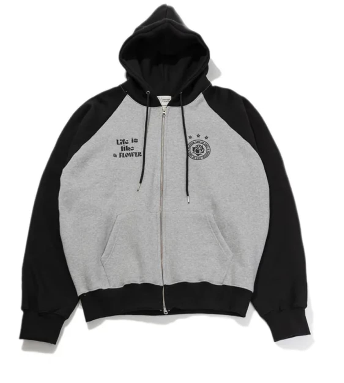 해비즘 기모 유니폼 레글런 후드집업 블랙 사이즈 프리 상품이미지1