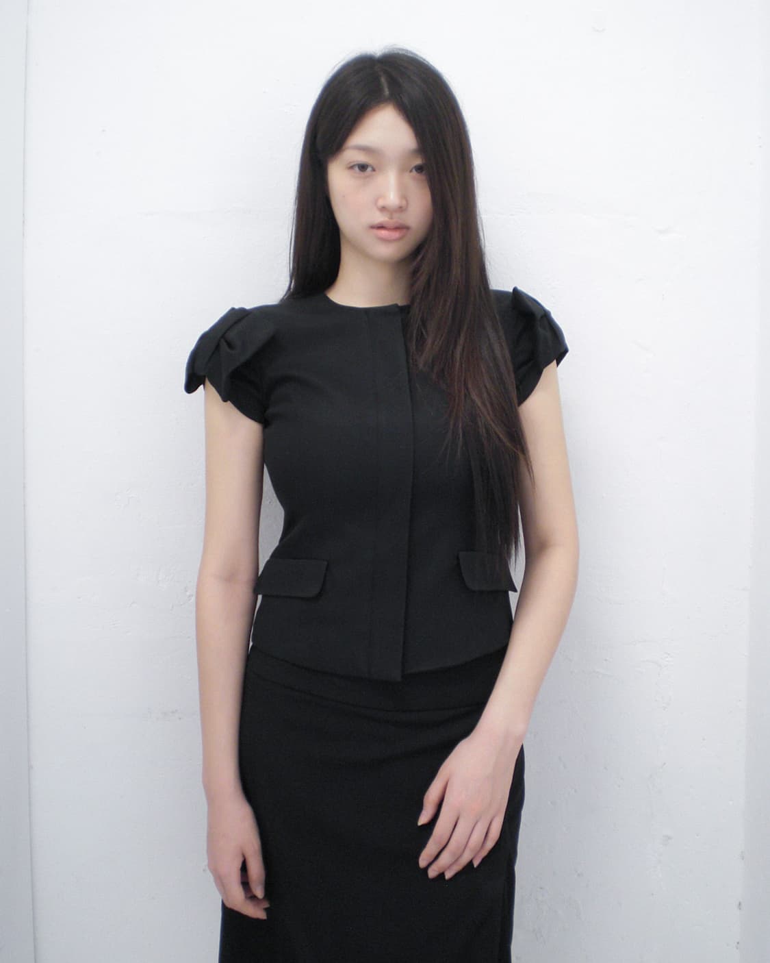 MOSCHINO ribbon sleeve cropped jacket 상품이미지2