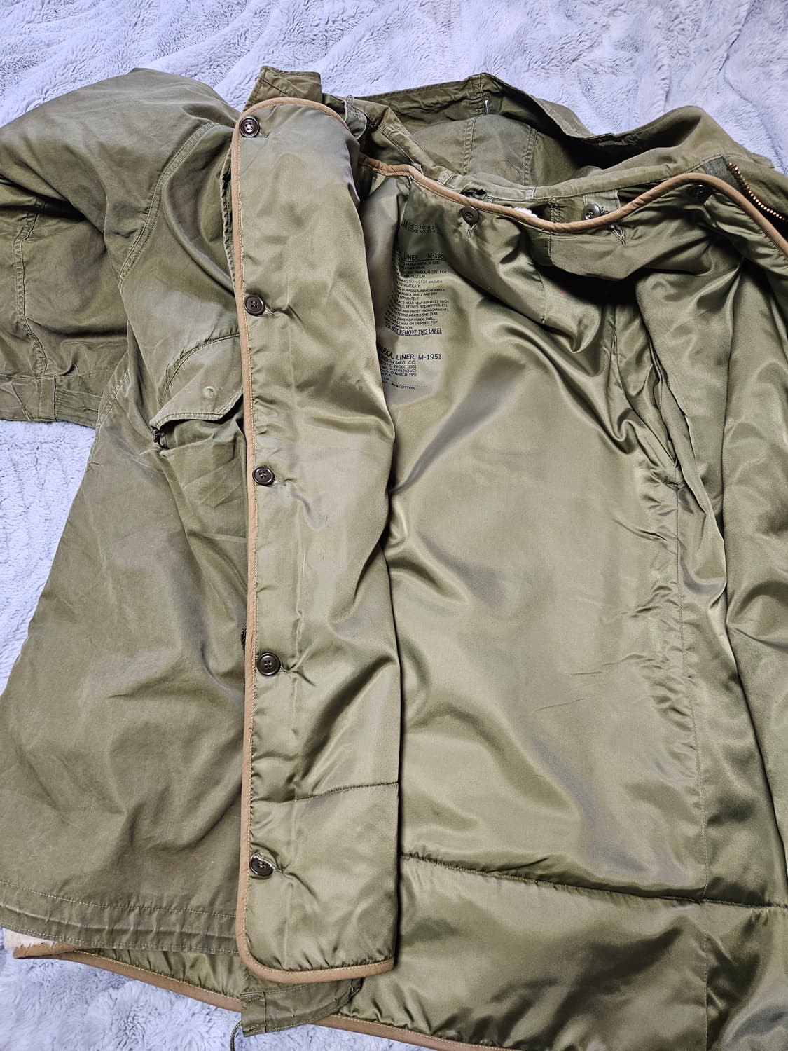 브론슨 m51 피쉬테일 내피 라이너 m 한정판 미군 밀리터리 상품이미지4