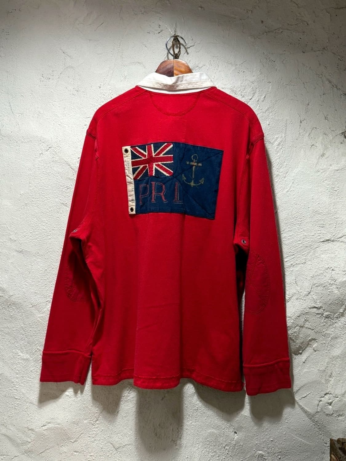 Polo Ralph Lauren 해군 재단사 럭비 롱슬리브 셔츠 상품이미지3