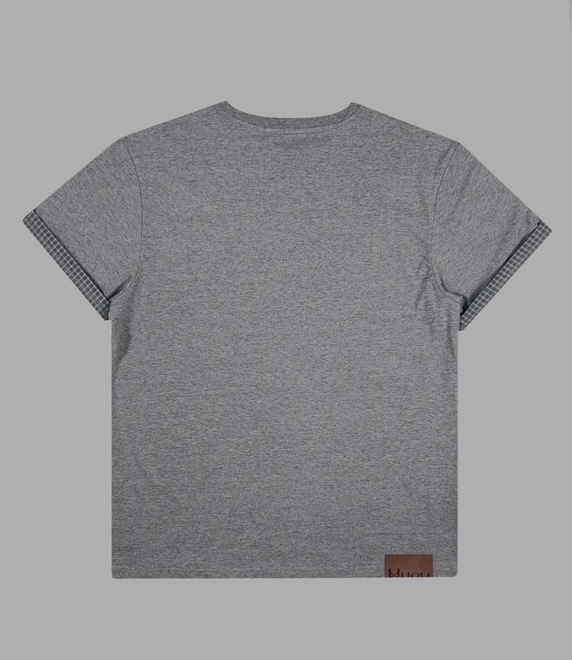 Huey-Check Rollup Tee Grey 휴이 롤업티 반팔 그레이 상품이미지2