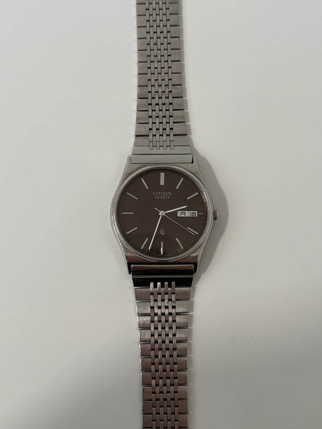 80s CQ brown dial silver quartz 상품이미지5