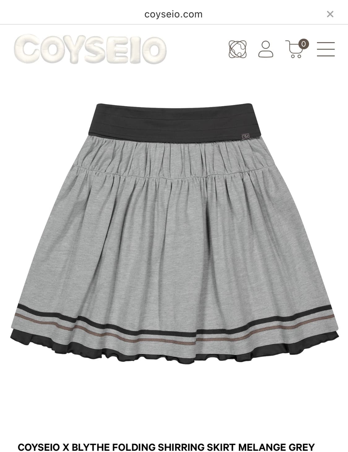 COYSEIO X BLYTHE FOLDING SHIRRING SKIRT 상품이미지1