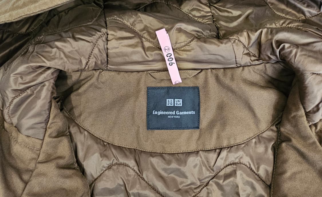 유니클로 X 엔지니어드가먼츠 퍼프테크 후드 코트 (size L) 상품이미지7