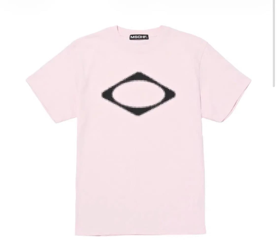 미스치프 롬버스 블러 티셔츠 라이트 핑크 M 상품이미지1