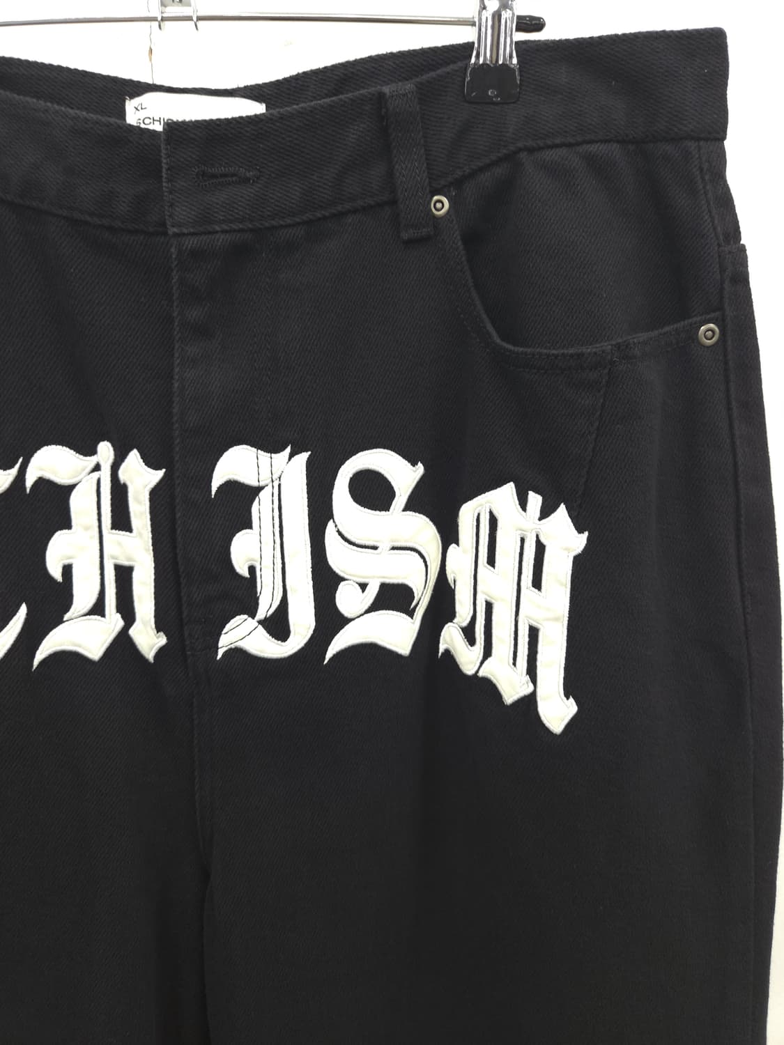 XL 스키즘인듀싱 레터링 패치 블랙진 상품이미지6