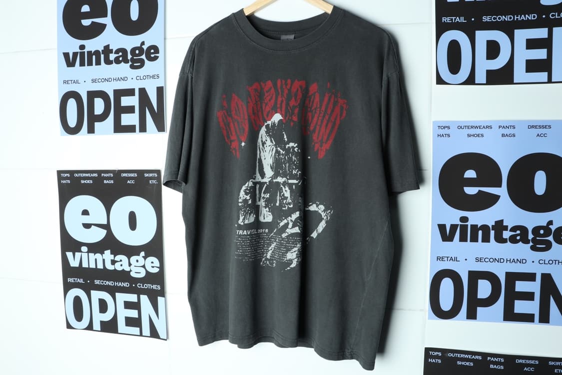 (L-2XL) 트레블 반팔 티셔츠 락티 피그먼트 Y2K 유행-7AFA 상품이미지2