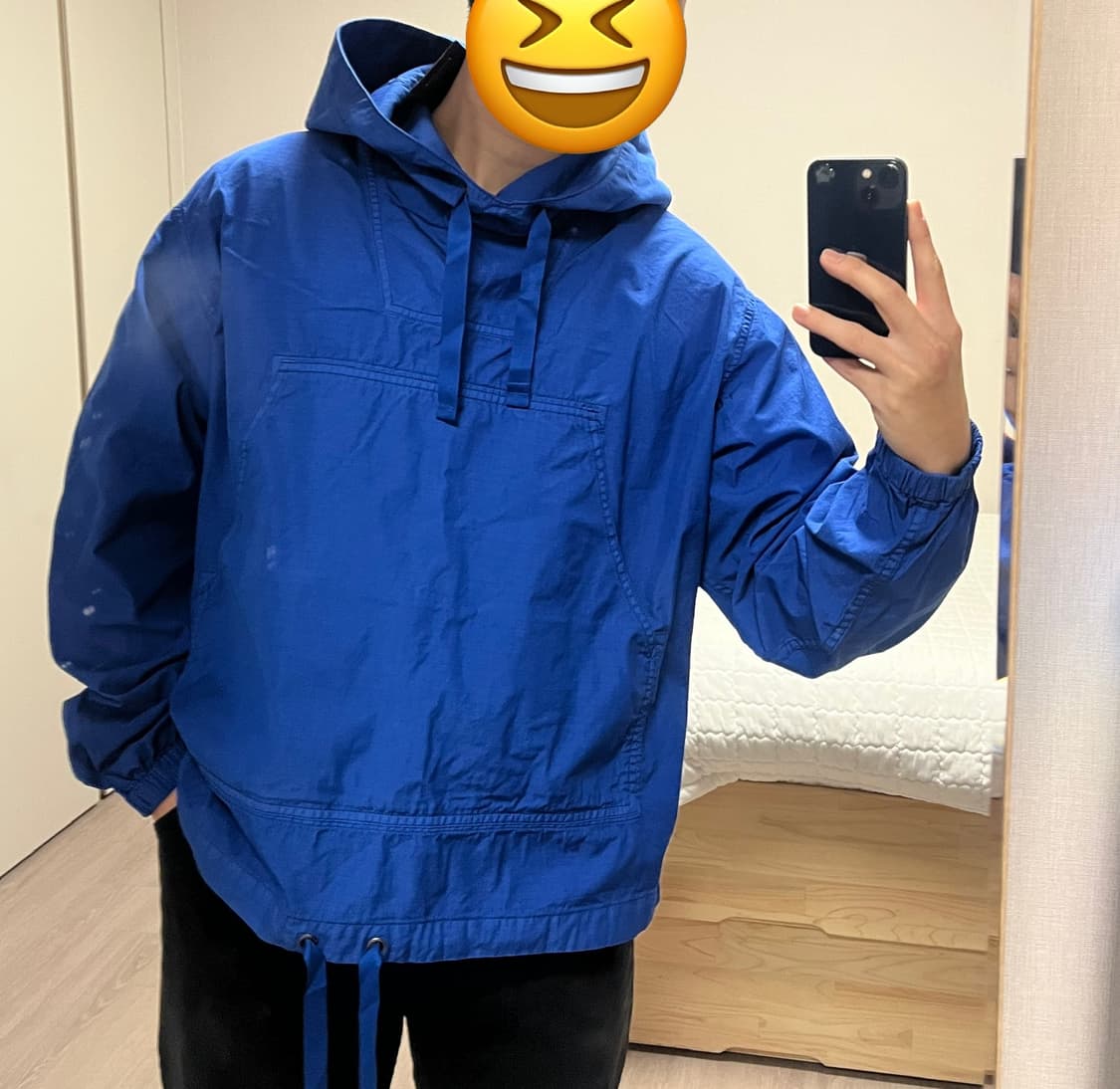 (새상품) 빔즈플러스 가먼트다잉 스모크 아노락 후드티 상품이미지7