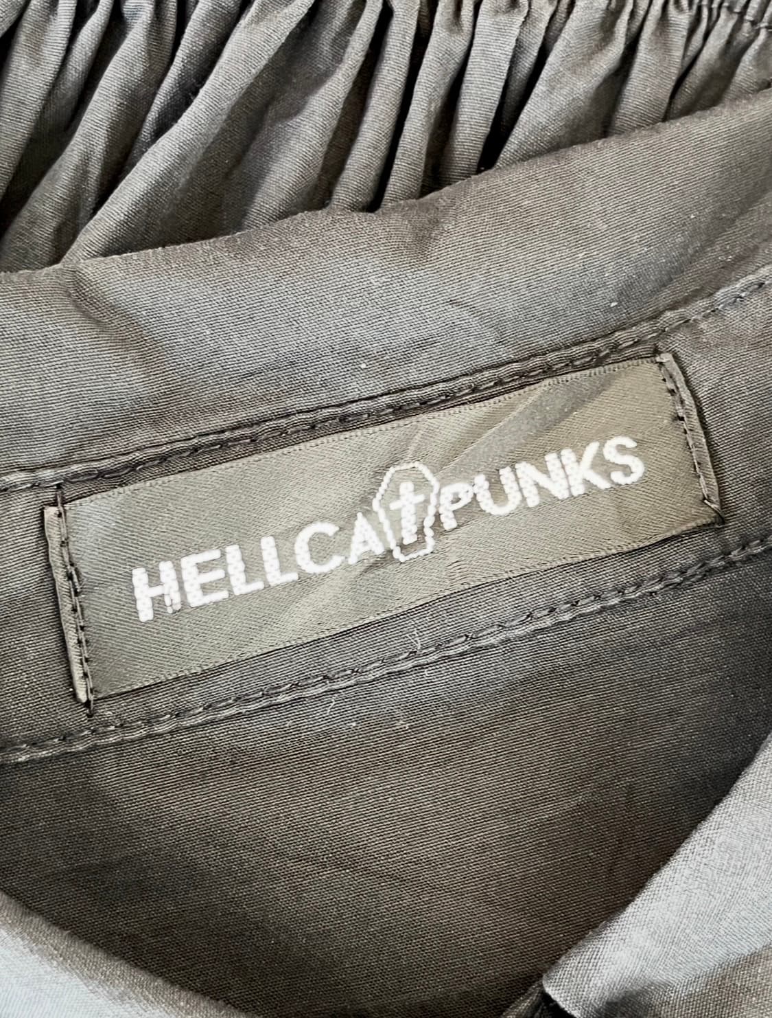 HELLCATPUNKS 고딕 아일렛 디테일 셔츠 원피스 상품이미지7