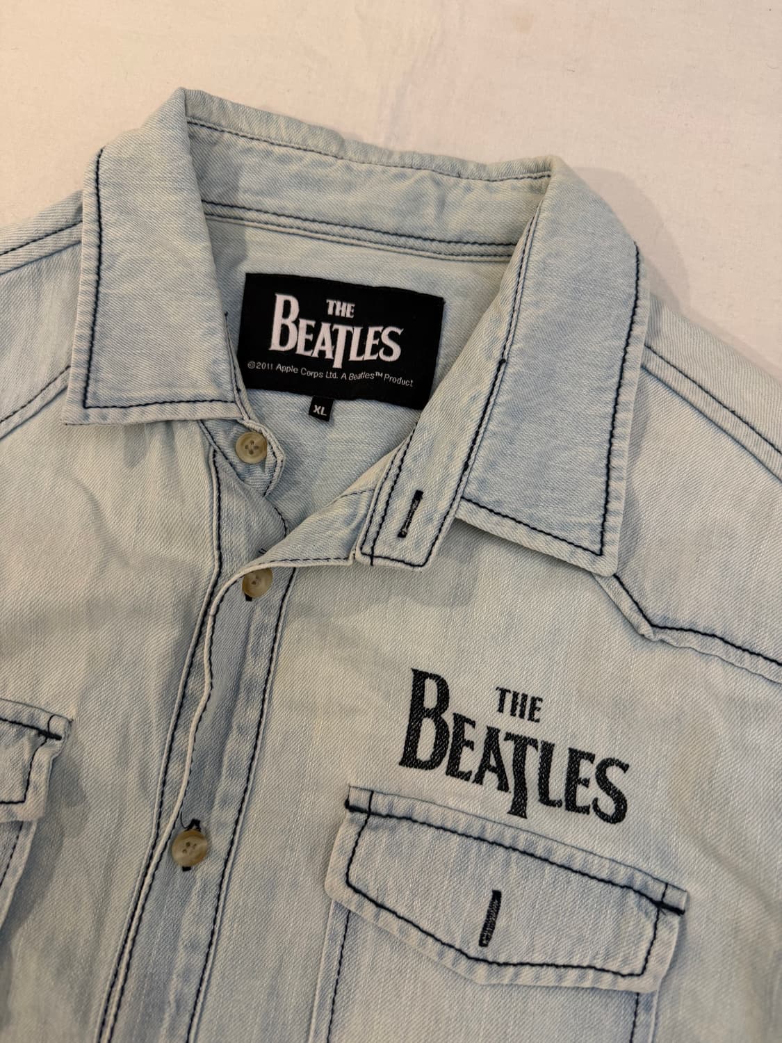 국내유일) 빈티지 비틀즈 백프린팅 데님셔츠 상품이미지7