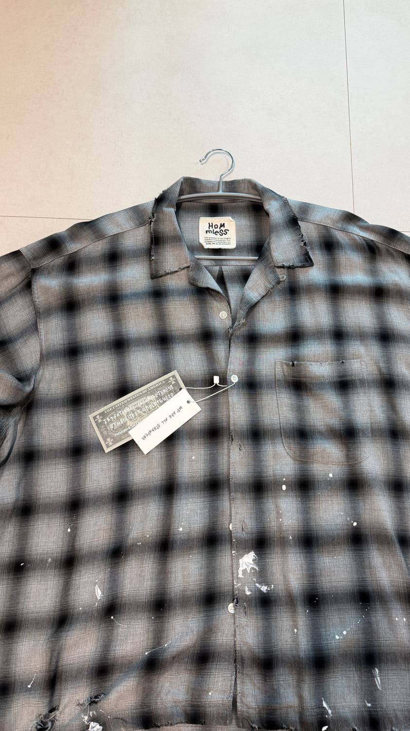 홈리스 hommless 레이온 셔츠 블랙 2사이즈 상품이미지4