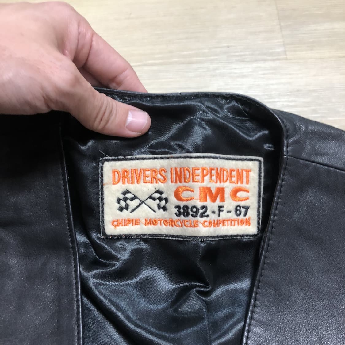 (M) 90's CMC Leather 프레임 소가죽 바이크 모터사이클 베 상품이미지6