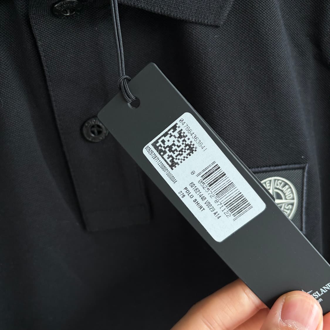 [새상품]스톤아일랜드 로고 폴로 반팔티셔츠 블랙 주니어 14A 상품이미지3