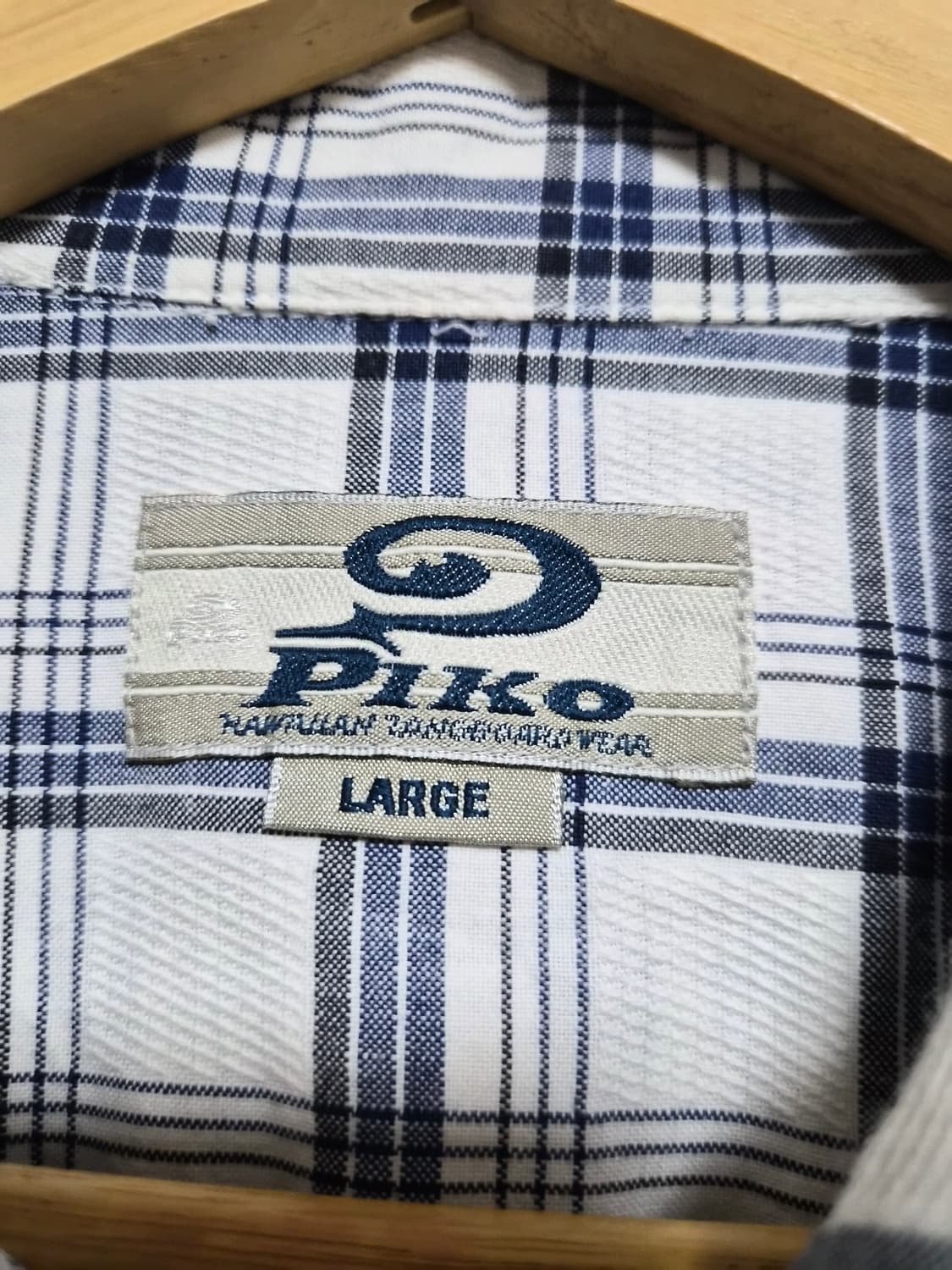 피코Piko 메인 패턴 체크 반팔셔츠 L - S408 상품이미지3