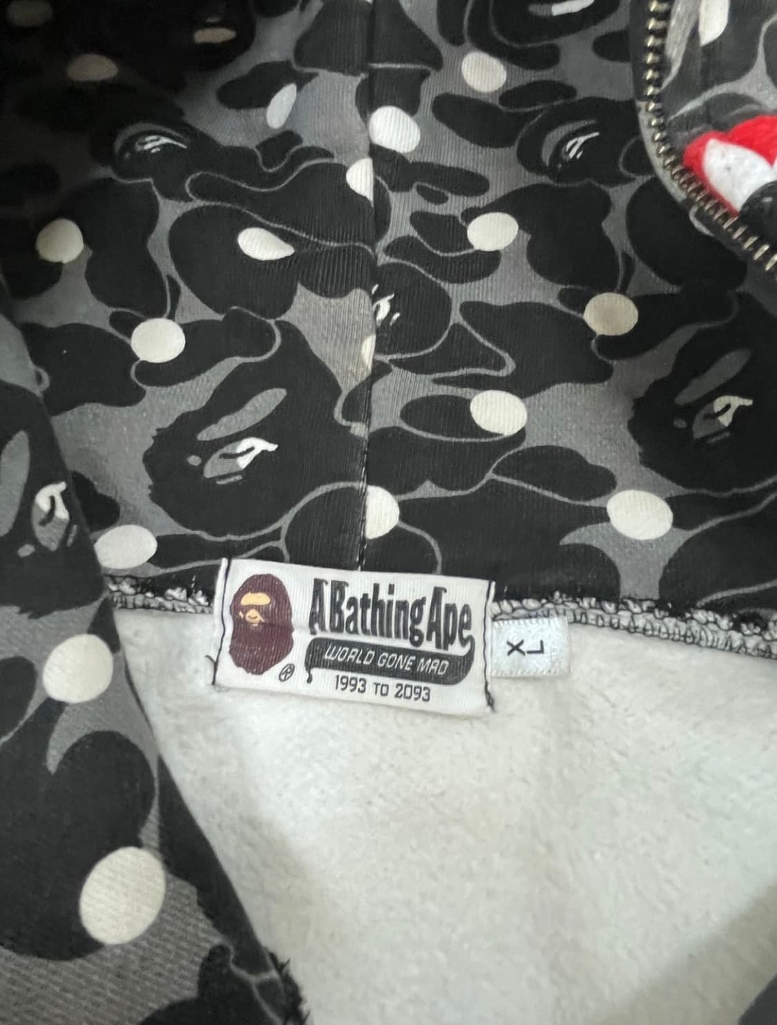 XL 베이프 도트 샤크 후드집업 상품이미지3