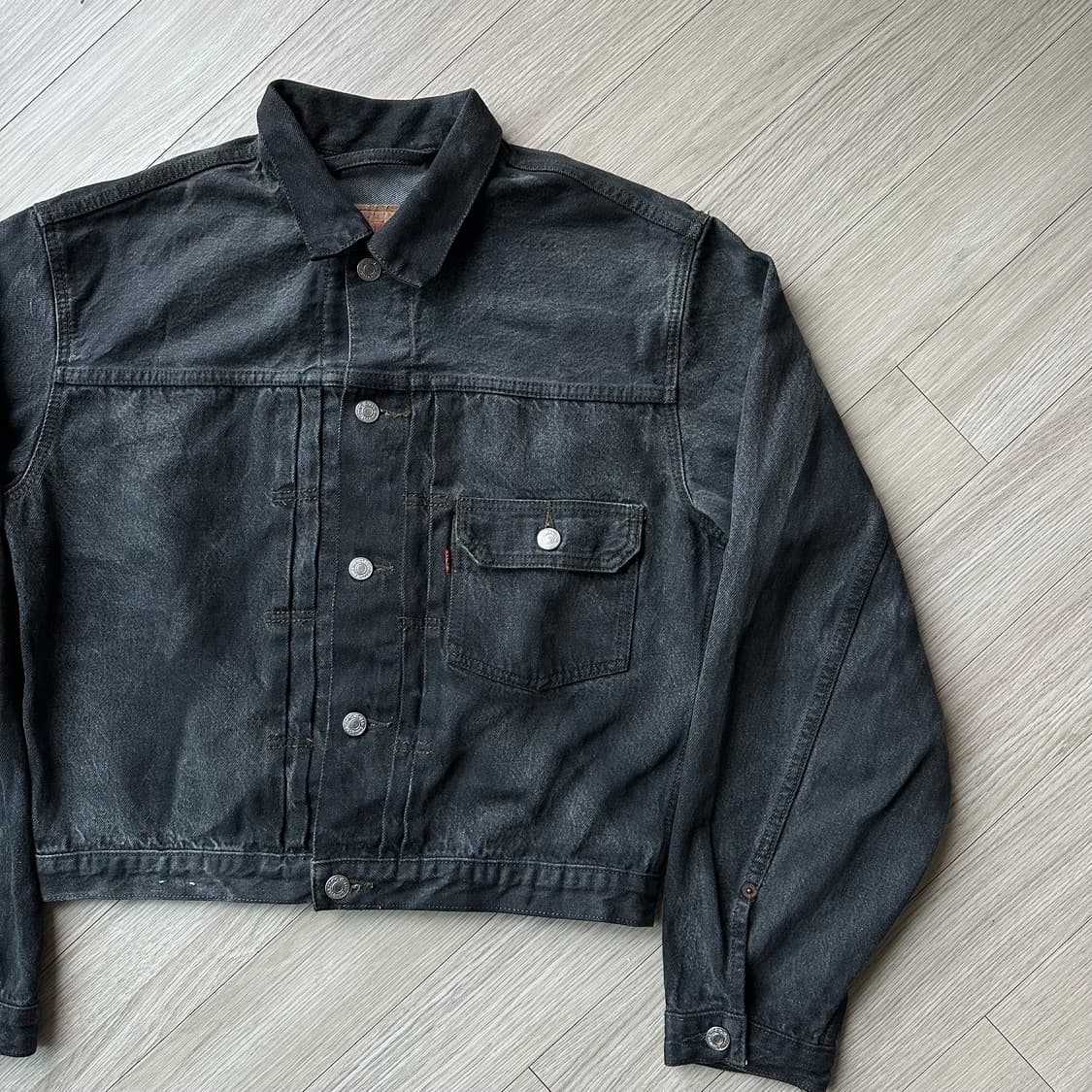 80s Euro Levis 1st Black Denim Jacket 상품이미지2
