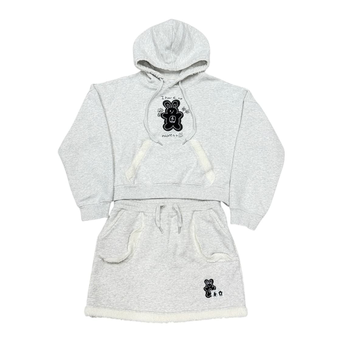 키르시 위티버니 노마드 퍼 그래픽 후드 스커트 셋업 세트 상품이미지1