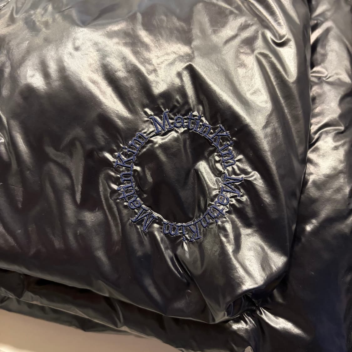 마뗑킴 포켓 유광 블랙 광택 숏 패딩 C482 상품이미지6