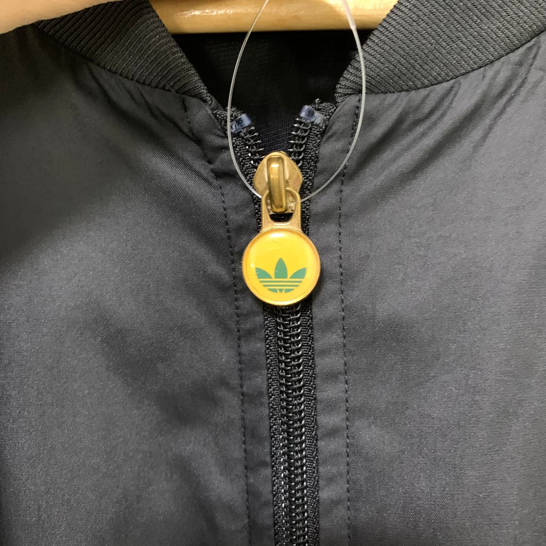 아디다스 블랙/골드 빈티지 져지 바람막이 집업 자켓 100 사이즈 상품이미지5
