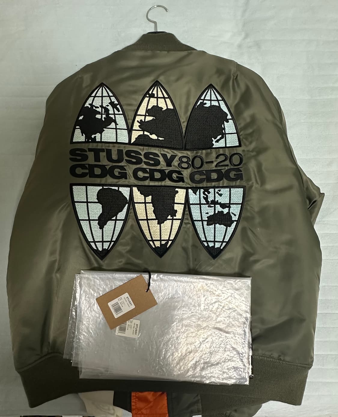 [M]스투시xCDG MA-1 자켓 올리브 상품이미지2