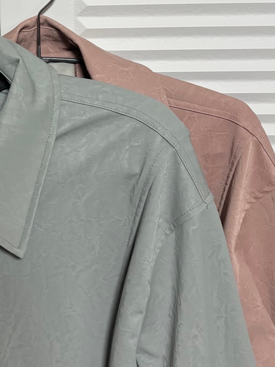 페이크레더 블루종 자켓 상품이미지2