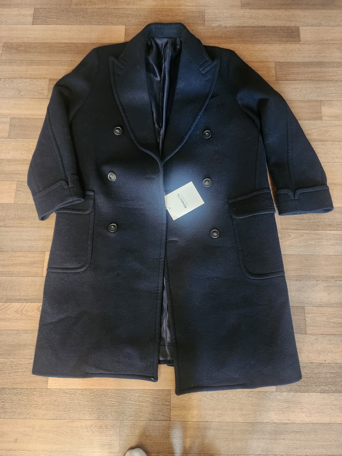 리넥츠 renacts 폴로코트 네이비 카멜헤어 2사이즈 새상품 상품이미지1