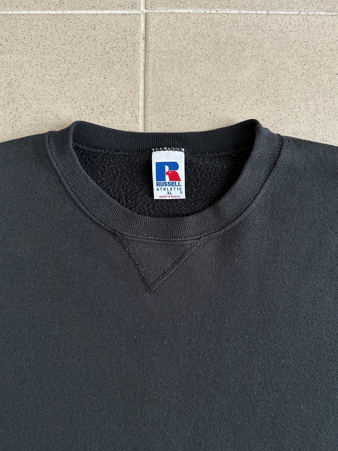 90s 빈티지 러셀 스웻셔츠 블랙 XL 상품이미지6