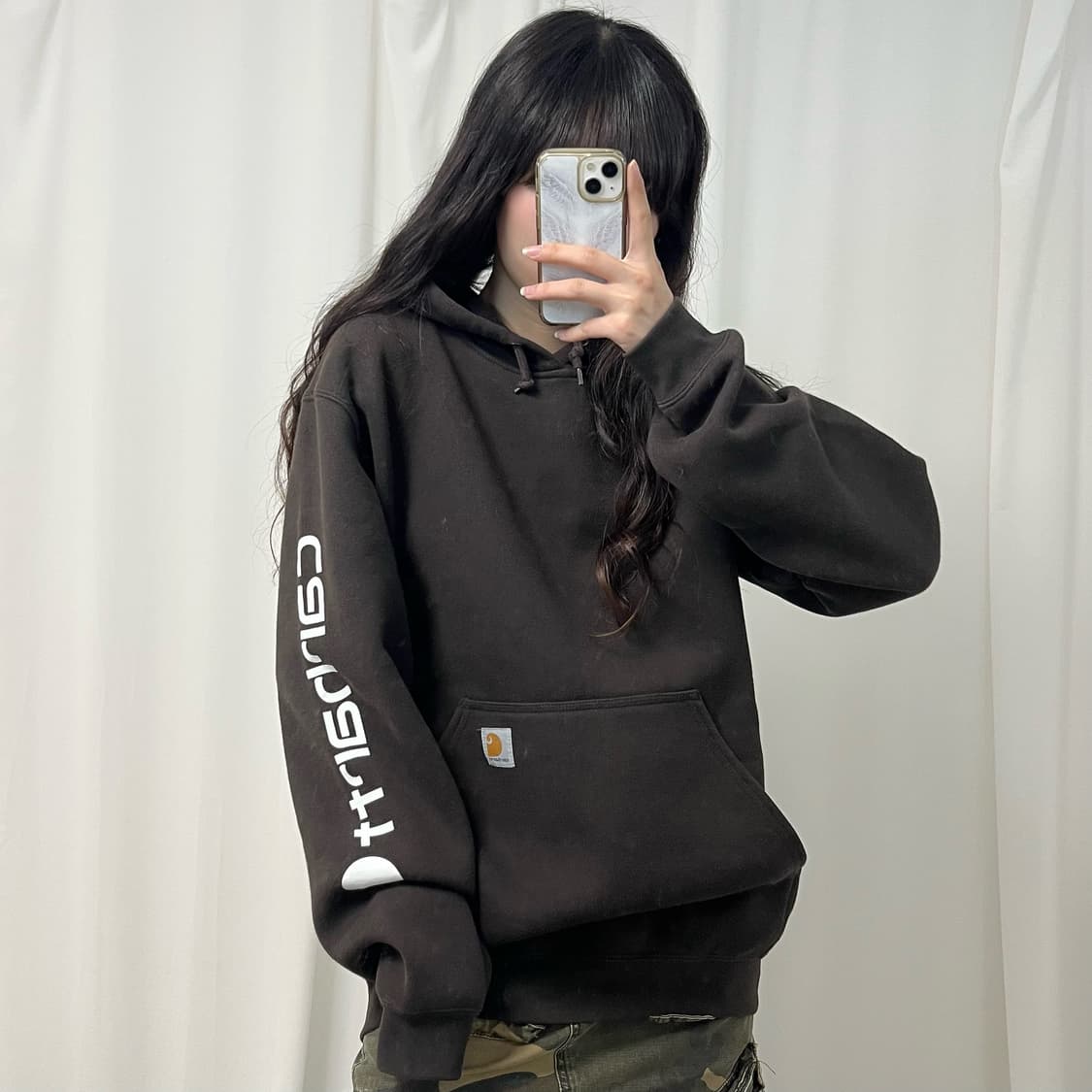 Carhartt brown hoodie 상품이미지2
