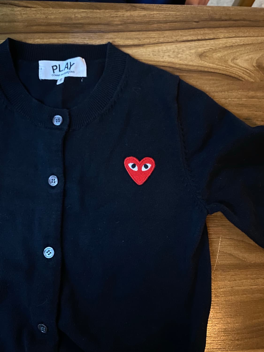 꼼데가르송 PLAY 블랙 가디건 S 상품이미지4