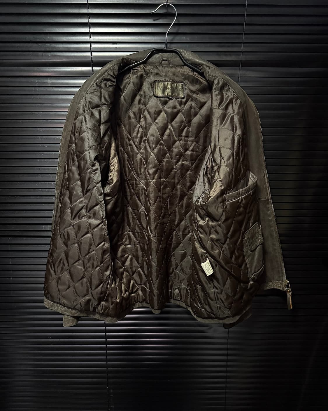 IVY HOUSE 소가죽 레더 바이커 라이더 브라운 집업 코치 자켓 봄버 상품이미지6