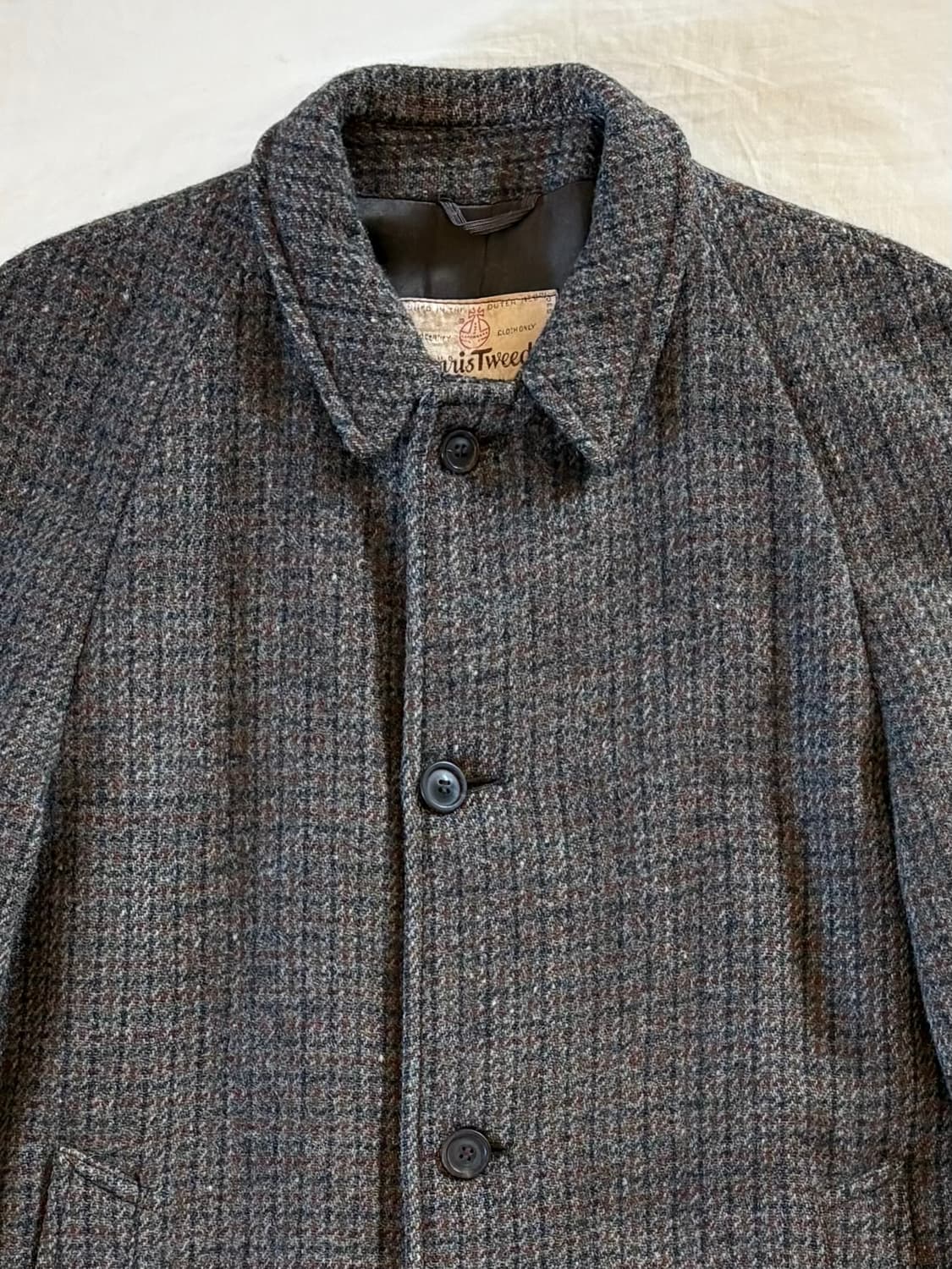 50s USA Harris Tweed & Robert Hall 싱글 코트 상품이미지2