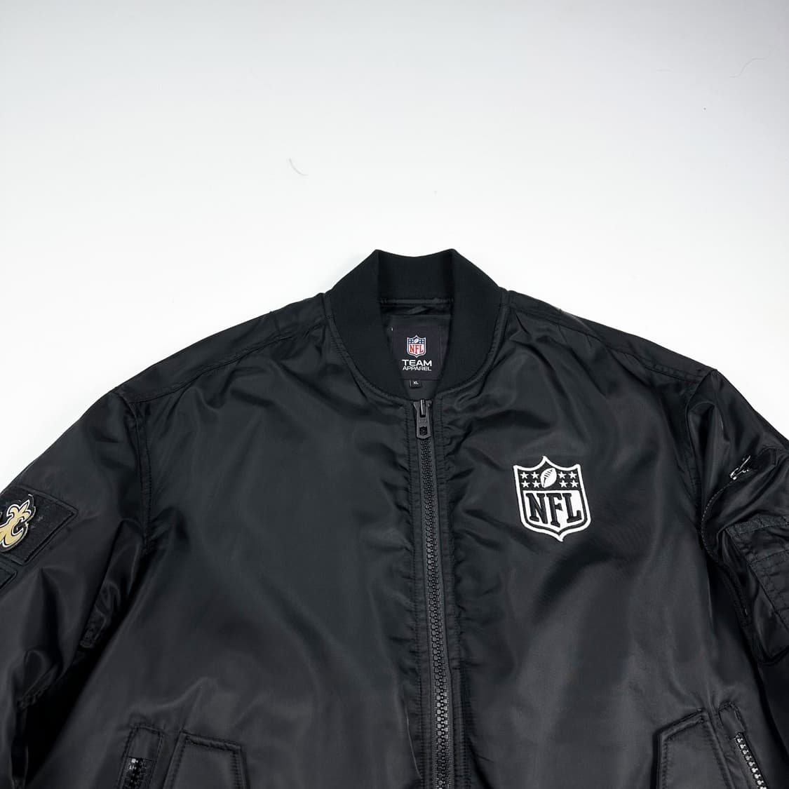 NFL 백로고 블랙 봄버 ma1 항공점퍼 자켓 (XL) 상품이미지1