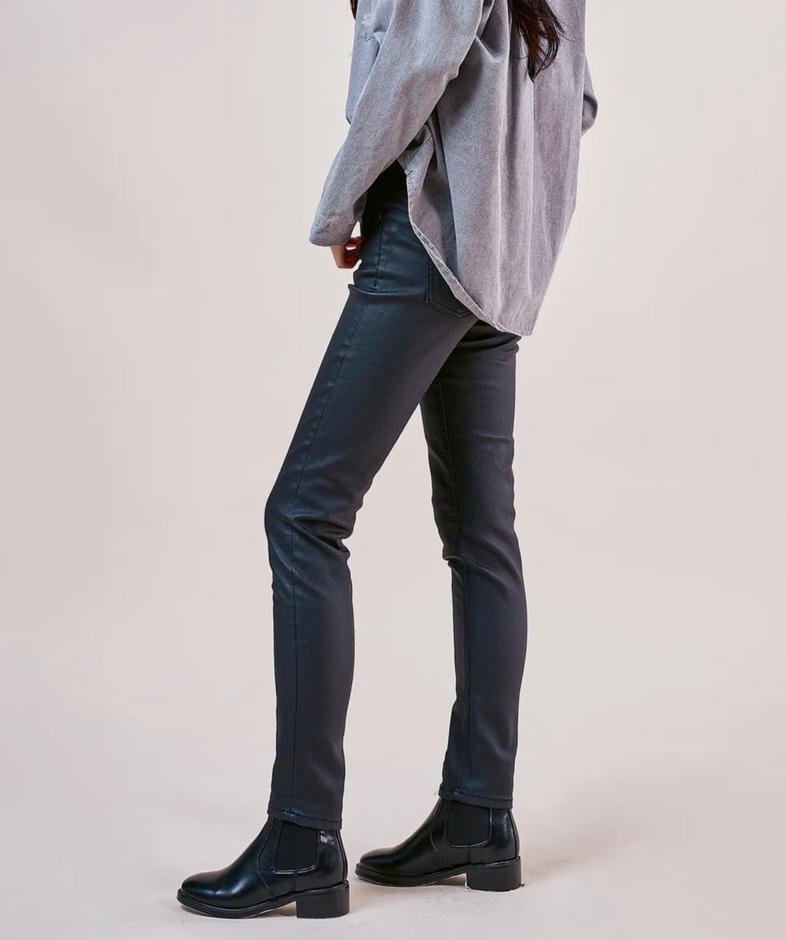 필로그램 락시크 코팅 슬림 데님팬츠 상품이미지2
