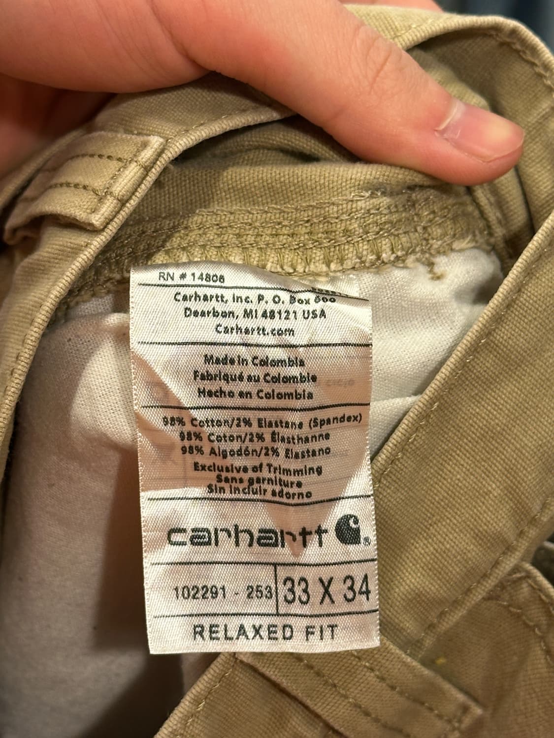 Carhartt 칼하트 릴렉스핏 워크팬츠 33x34 상품이미지4