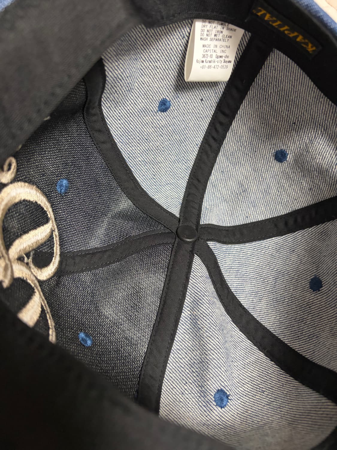 캐피탈 11.5oz 더 데님다이드 자수 베이스볼캡 상품이미지4