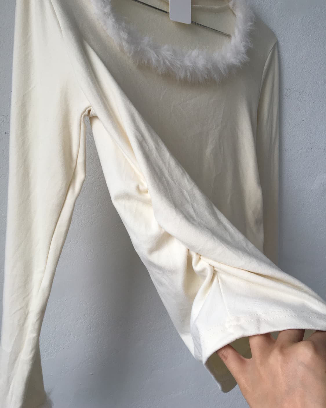 Fur trimming knit 상품이미지7