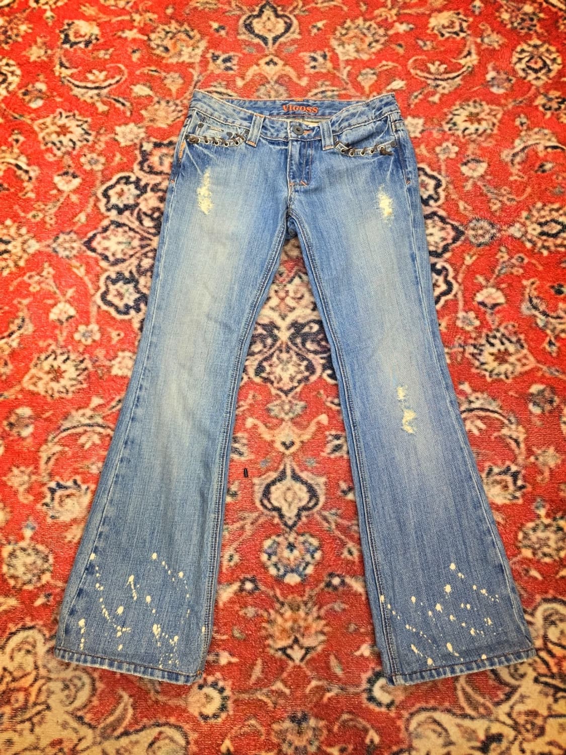 비고스(VIGOSS)로우 라이즈 부츠컷 데님팬츠 상품이미지1
