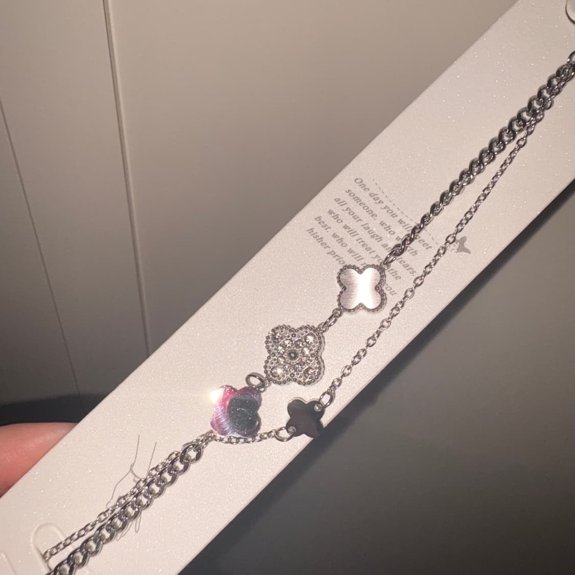 클로버 실버 팔찌 (새상품) 상품이미지1