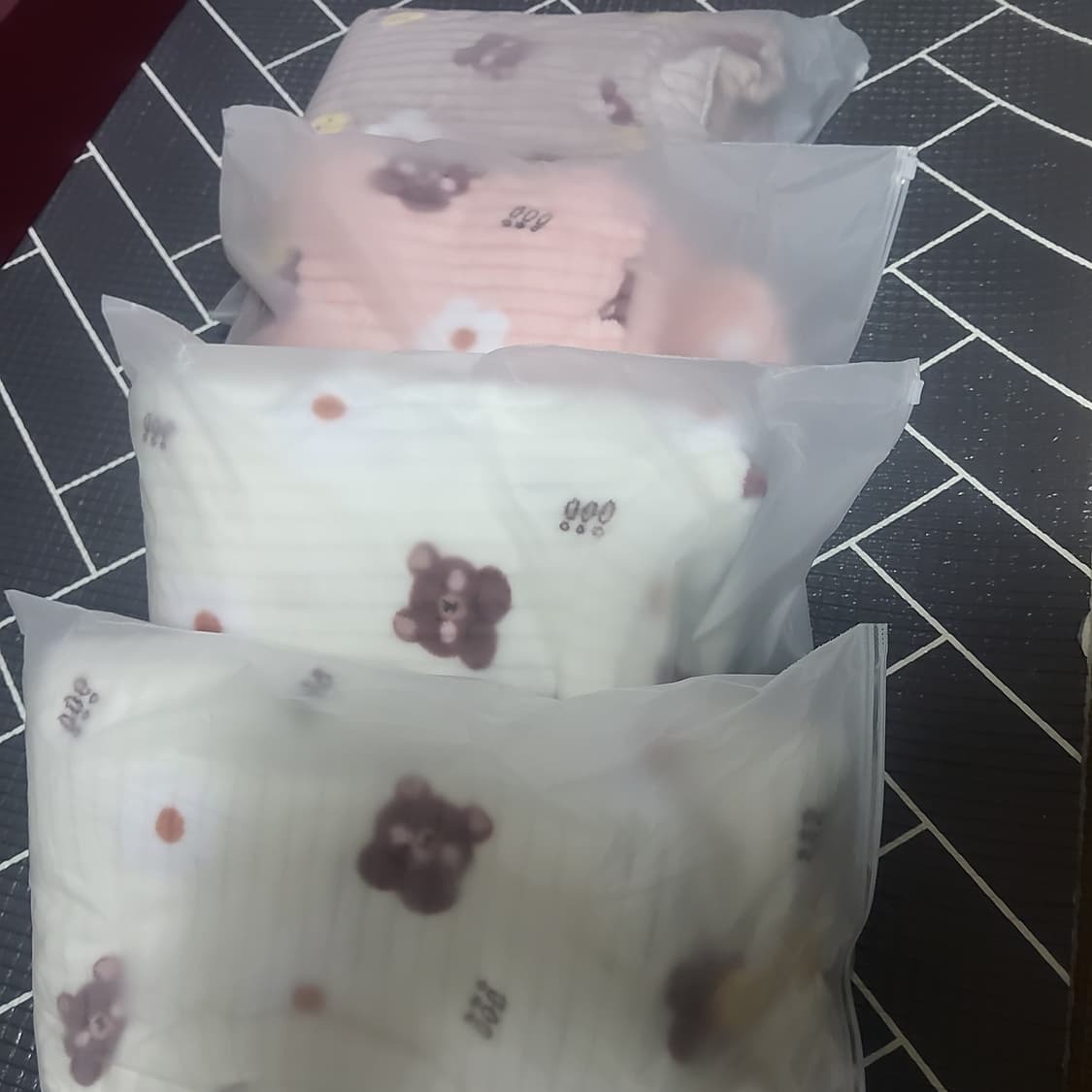 새옷 너무 따순 극세사 여자 곰돌이 바지 겨울 잠옷 바지 파자마 세트 상품이미지4