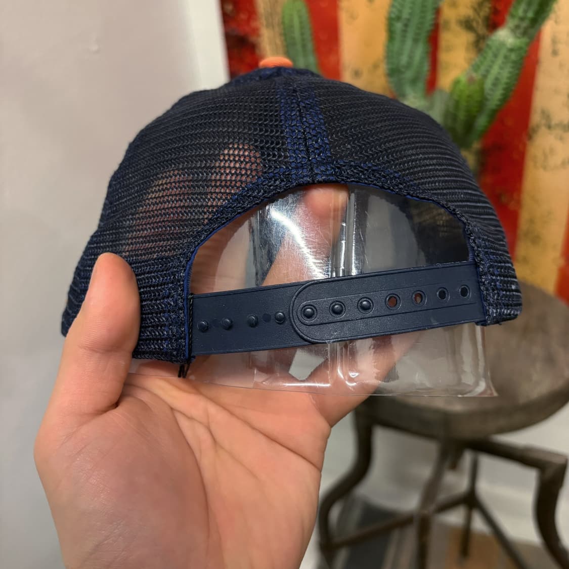 90s 리복 NHL 에드민턴 오일러스 오피셜 투톤 매쉬캡 N255 상품이미지4